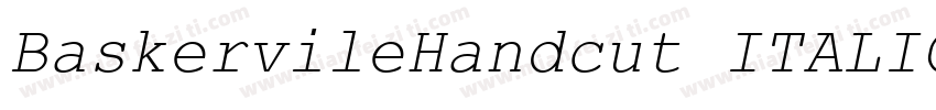 BaskervileHandcut ITALIC字体转换